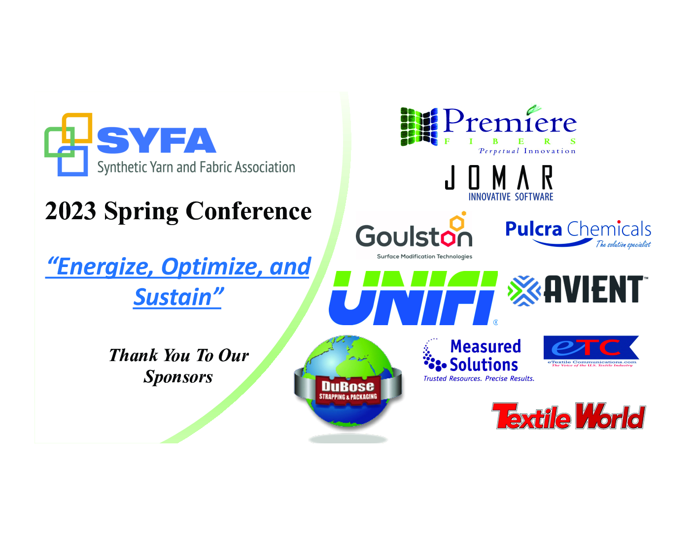 Thank You To Our 2023 Spring Conference Sponsors One Page